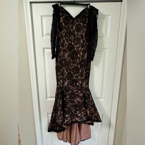 Portia & Scarlett black lace high low dress